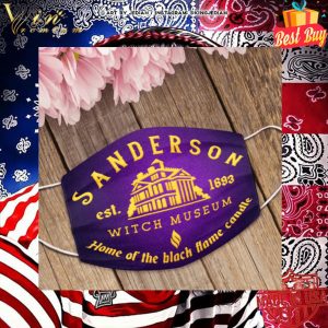 Sanderson est. 1693 witch museum home of the black flame candle face mask 4
