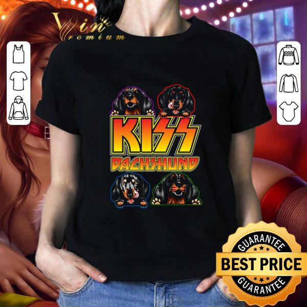 Premium Kiss Dachshund shirt 2