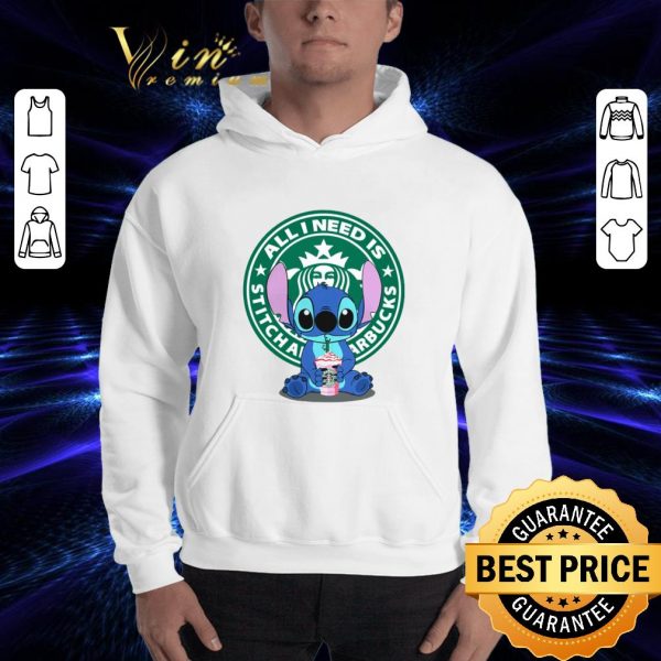 Original All i need is Stitch and Starbucks shirt 3