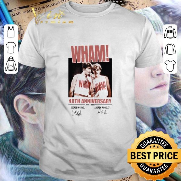 Best Wham Band 40th anniversary 1981-2021 signatures shirt 1