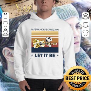Original Snoopy sunflowers guitar whisper words of wisdom let it be vintage shirt 5