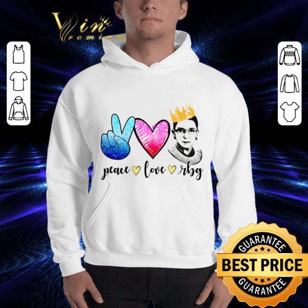 Funny peace love rbg Notorious Ruth Bader Ginsburg shirt 3