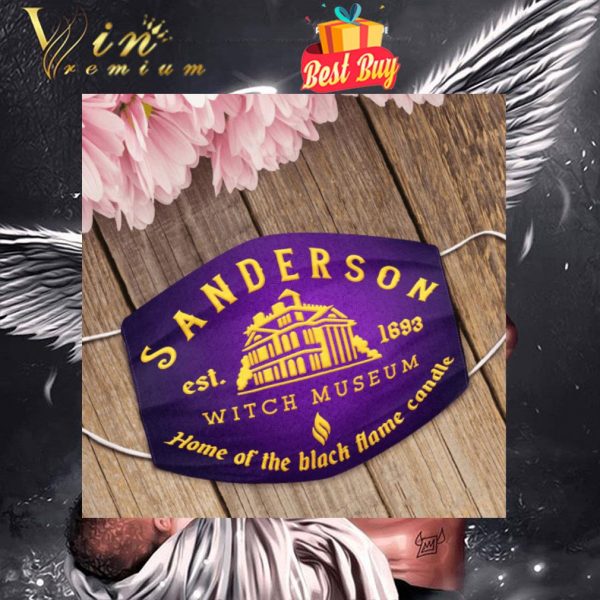 Sanderson est. 1693 witch museum home of the black flame candle face mask 1