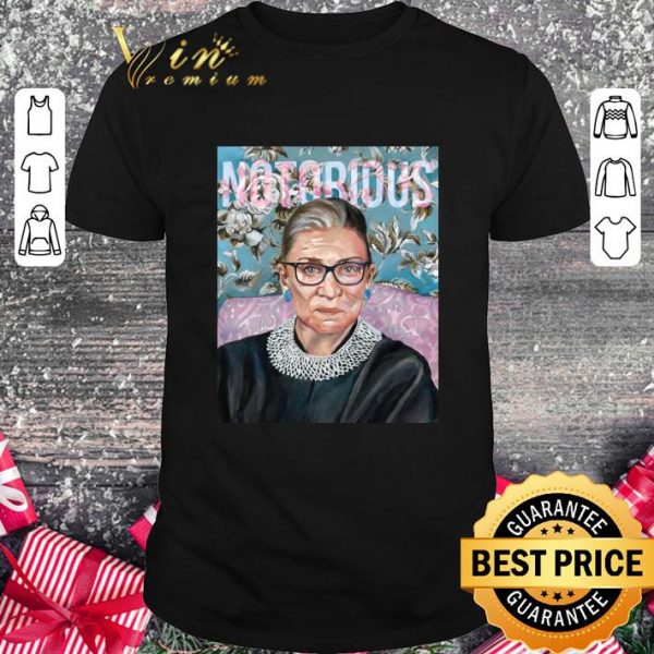 Hot RIP Notorious RBG Ruth Bader Ginsburg Floral Painting shirt 1