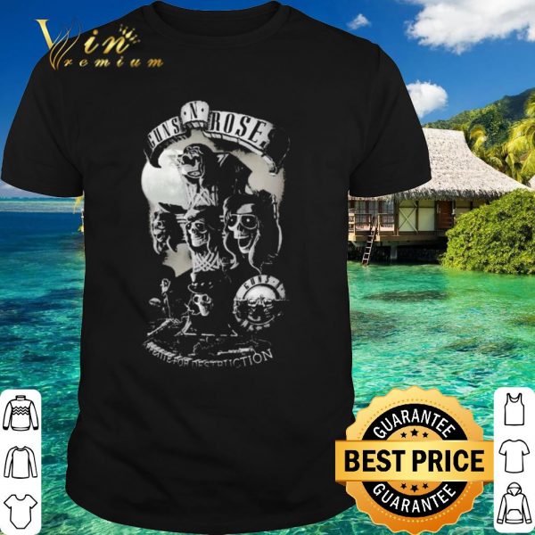 Nice Guns n roses band appetite for destruction skeleton shirt 1