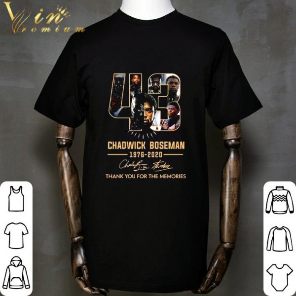 43 Chadwick Boseman 1976-2020 thank you for the memories shirt 2