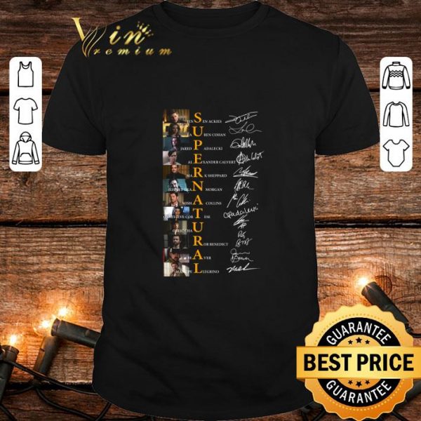 Original Supernatural all character signatures shirt 1