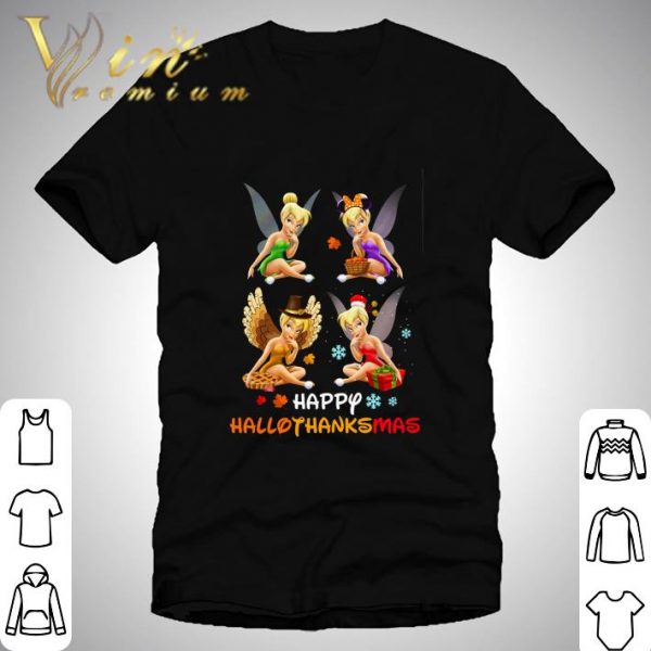 Tinker Bell Turkey Thanksgiving Happy Hallothankmas Christmas shirt 1