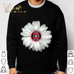 Daisy Flower Georgia Bulldogs logo shirt 5