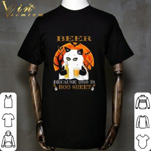 Cat beer because 2020 is boo sheet halloween shirt 4