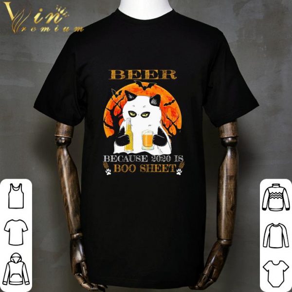 Cat beer because 2020 is boo sheet halloween shirt 2
