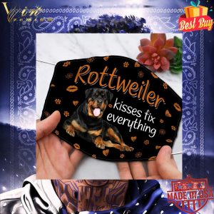 Rottweiler kisses fix everything face mask 5