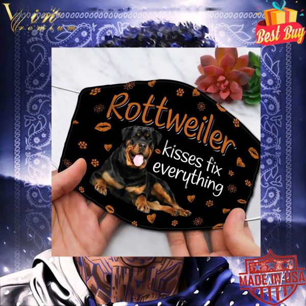 Rottweiler kisses fix everything face mask 3