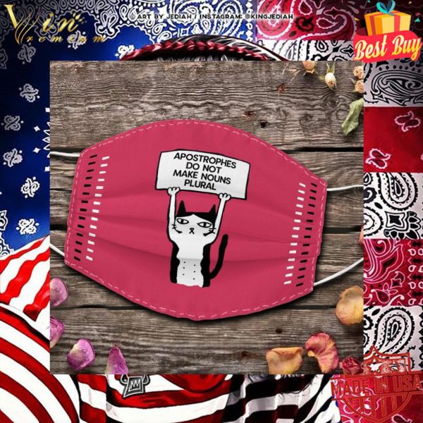 Pete the cat apostrophes do not make nouns plural face mask 2