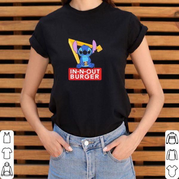 Pretty Stitch hug Hamburger in n out Burger sh shirt 3