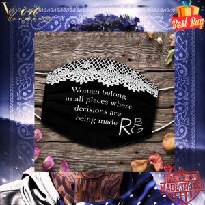RBG Collar women belong in all places where decisions face mask 5