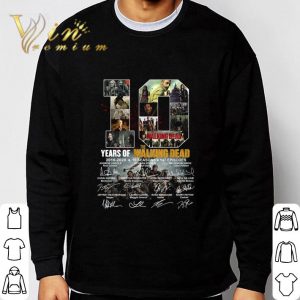 10 years of 2010-2020 The Walking Dead 10 seasons 147 ep signatures shirt 5