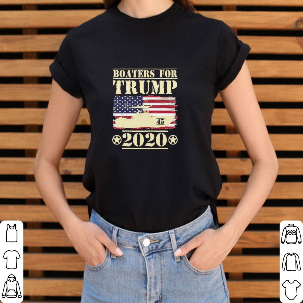 Pretty Boaters for Trump 2020 45 vintage American flag boating shirt 3