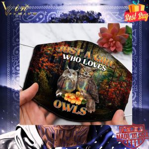 Just a girl who loves owls face mask 5