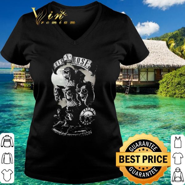 Nice Guns n roses band appetite for destruction skeleton shirt 3