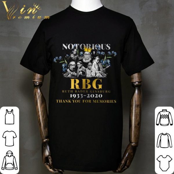 Flower Notorious RBG Ruth Bader Ginsburg RIP 1933-2020 shirt 2
