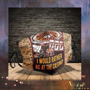 Poker i would rather be at the Casino face mask 4