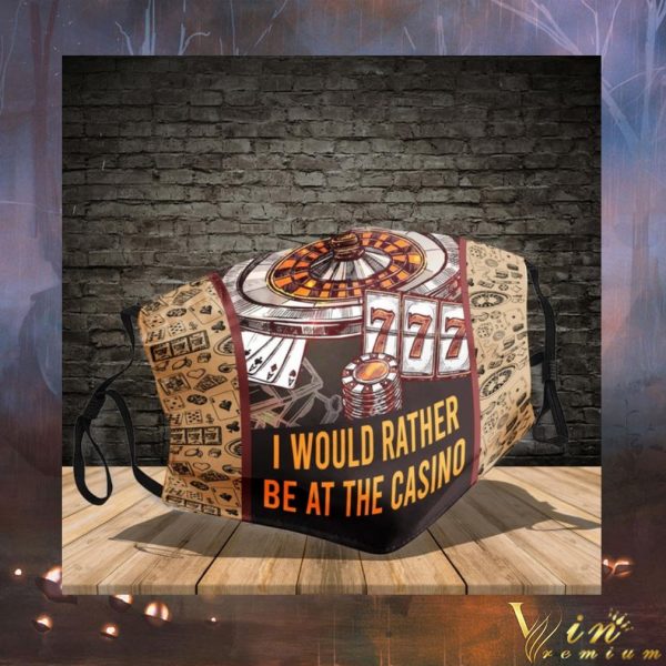 Poker i would rather be at the Casino face mask 2
