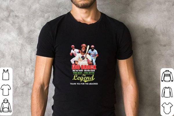 Awesome Lou Brock the man the myth the legend thank you for the memories shirt 2