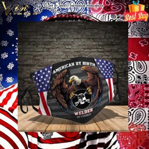 American by birth welder by choice face mask 4