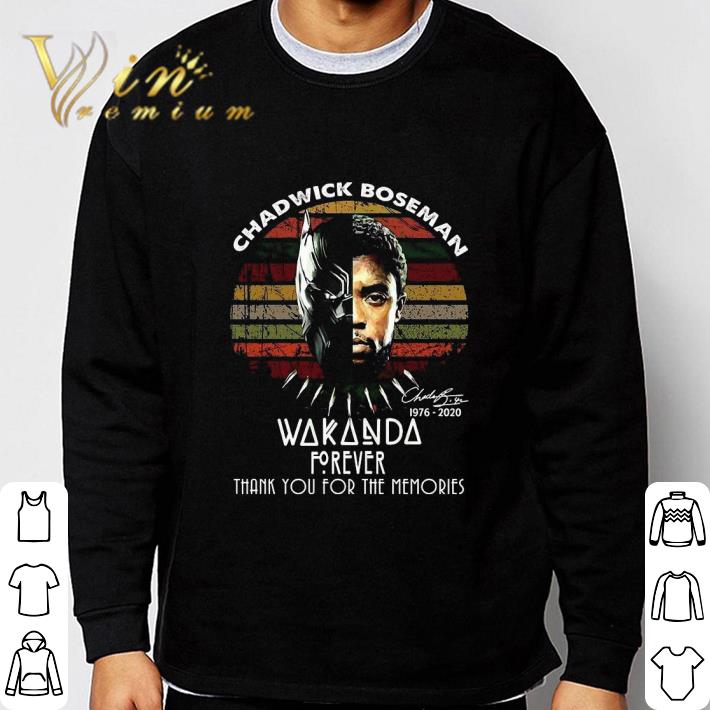 Chadwick Boseman 1976 2020 Wakanda Forever Signature Vintage shirt 3