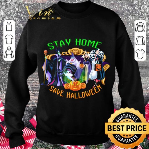 Funny Stay Home Save Halloween Disney Villains characters shirt 3