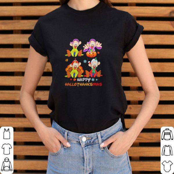 Funny Dwarfs Sleepy happy Hallothanksmas shirt 3