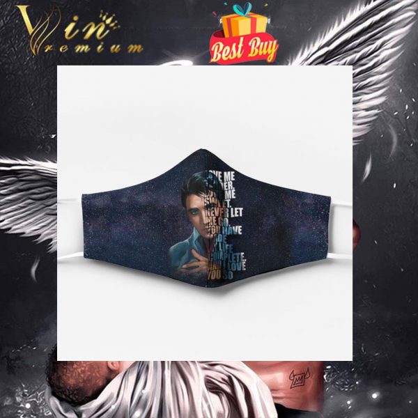Elvis Presley love me tender love me sweet never let me go face mask 1