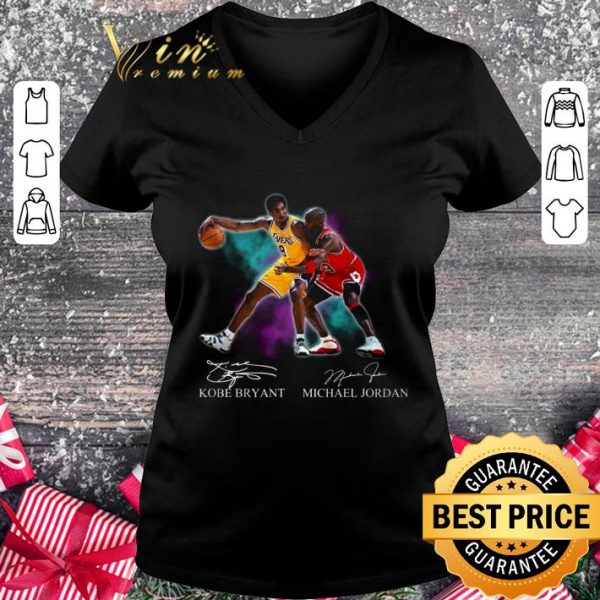 Awesome Signatures Kobe Bryant and Michael Jordan shirt 2
