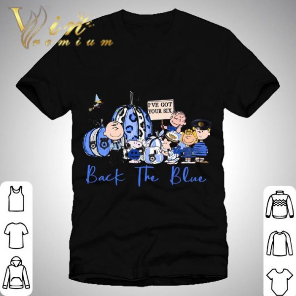 Charlie Brown and friends back the blue i've got your six shirt 1