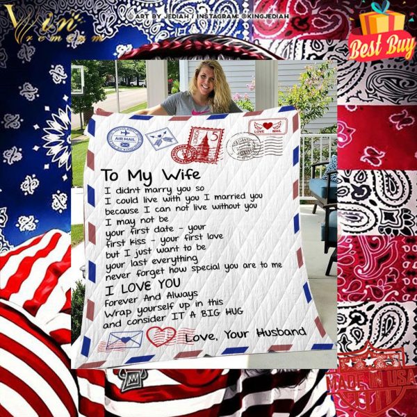Love Air mail your husband to my wife i didn’t marry you so quilt blanket 2