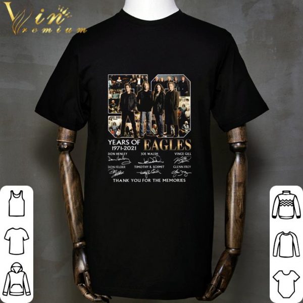 50 years of 1971-2021 Eagles signed thank you for the memories shirt 2