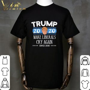 Head Donald Trump 2020 make liberals cry again since 2016 shirt 4