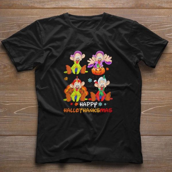 Funny Dwarfs Sleepy happy Hallothanksmas shirt 1