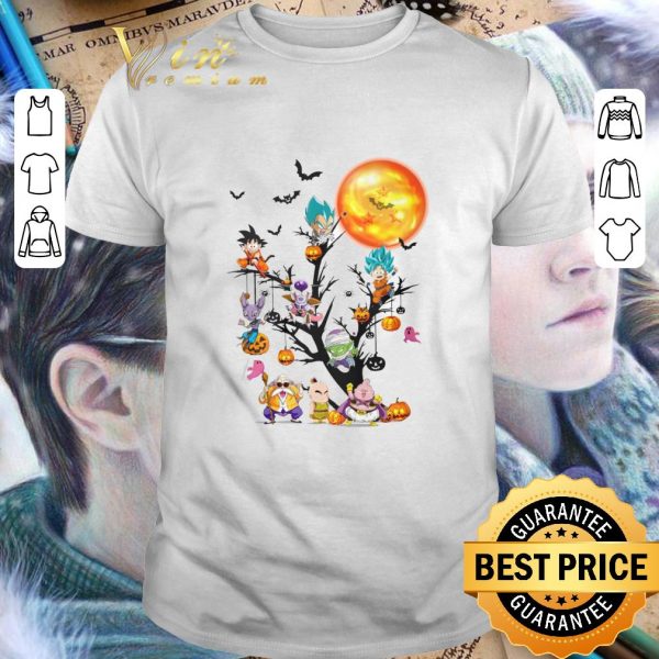 Awesome Dragon Ball Super Son Goku and friends on the tree halloween shirt 1