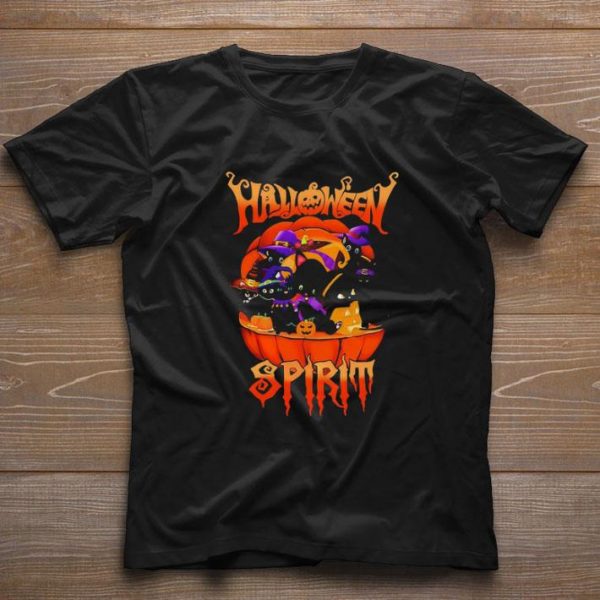 Pretty Black Cats Witch Halloween Spirit shirt 1