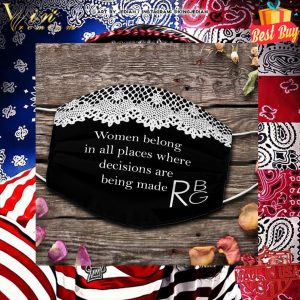 RBG Collar women belong in all places where decisions face mask 4