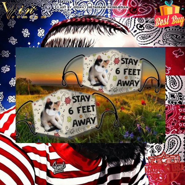 Cat stay 6 feet away face mask 2