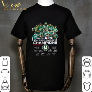 2020 Al West Division Champions Oakland Athletics team signature shirt 4