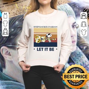 Original Snoopy sunflowers guitar whisper words of wisdom let it be vintage shirt 4