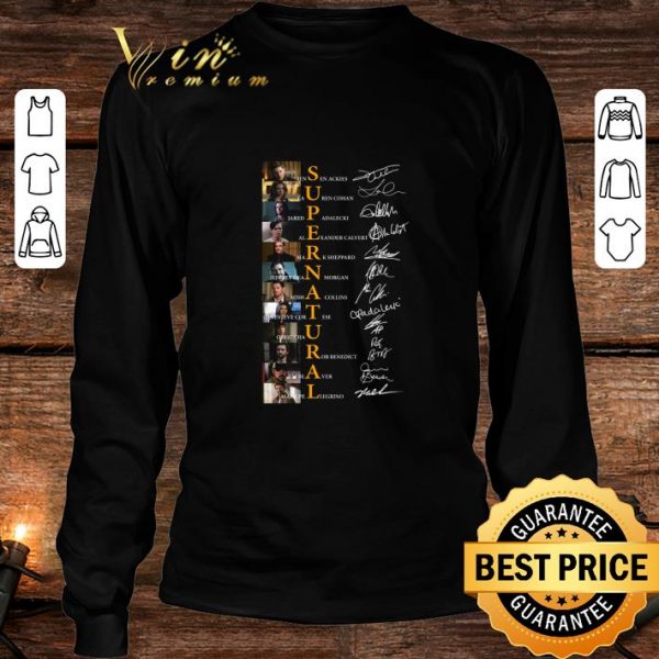 Original Supernatural all character signatures shirt 3