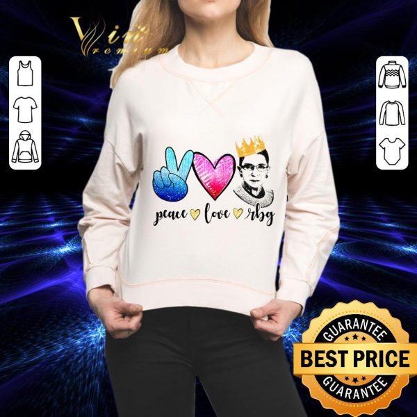 Funny peace love rbg Notorious Ruth Bader Ginsburg shirt 2