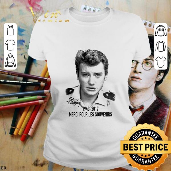 Best Johnny Hallyday 1943-2017 signature merci pour les souvenirs shirt 2