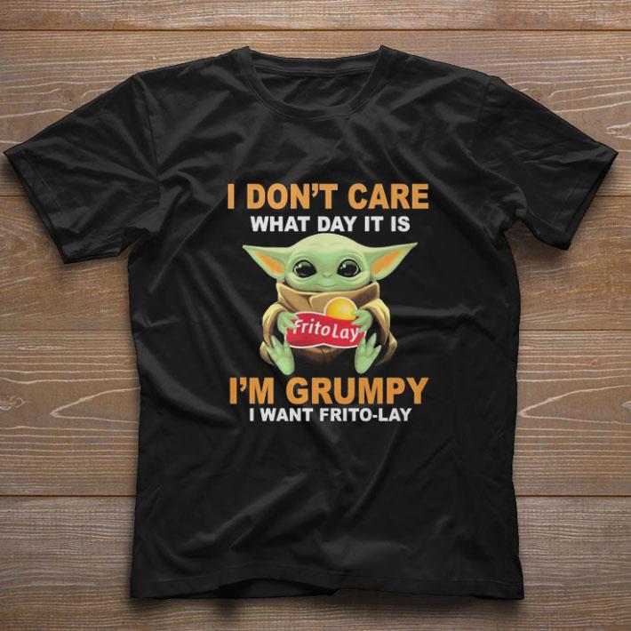 Awesome Baby Yoda hug I’m Frito Lay I don’t care what day it is I’m grumpy I want shirt Awesome Baby Yoda hug I’m Frito Lay I don’t care what day it is I’m grumpy I want shirt 1