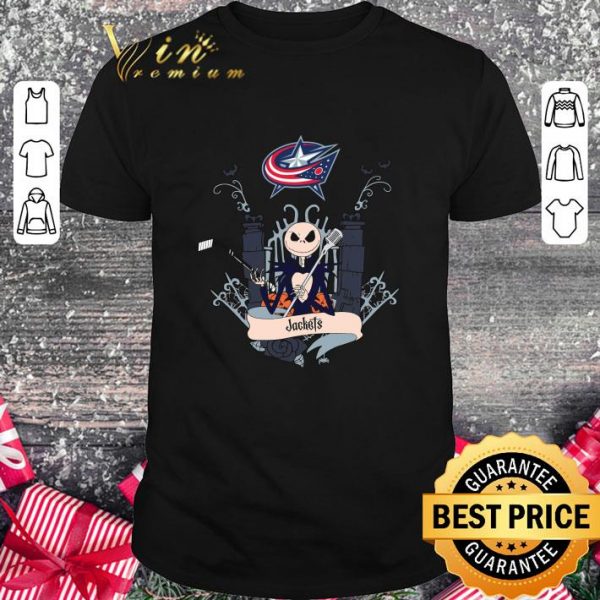 Jack Skellington Jackets Columbus Blue Jackets Logo shirt 1
